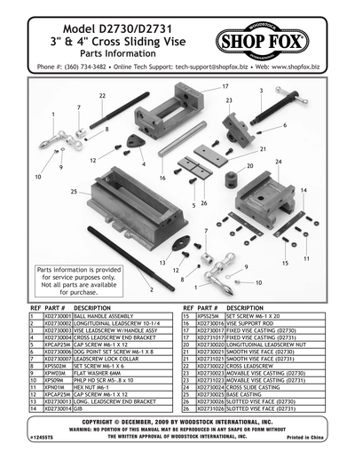Part Diagram for D2730