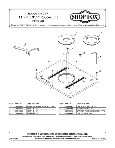 Part Diagram for D4948