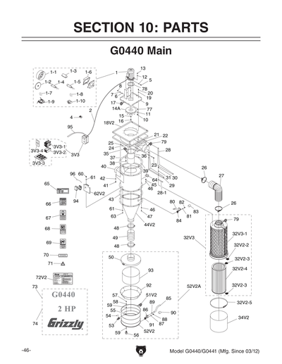 Part Diagram for G0440