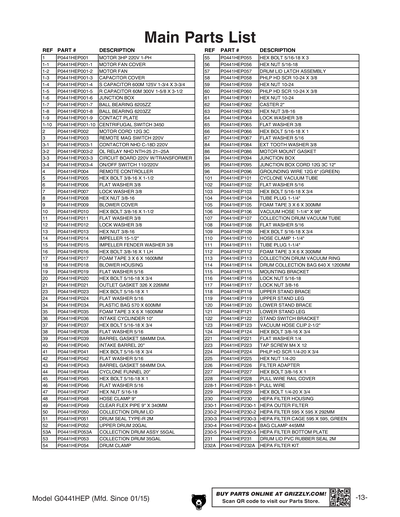Part Diagram for G0441HEP