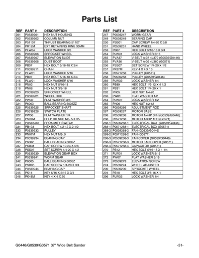 Part Diagram for G0446