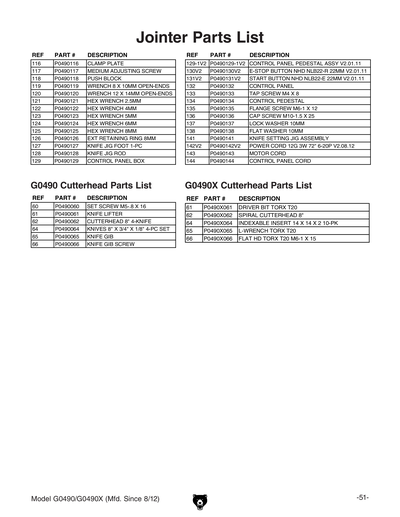Part Diagram for G0490