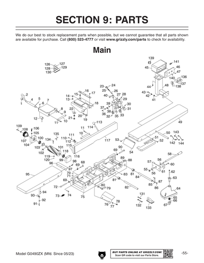 Part Diagram for G0490ZX