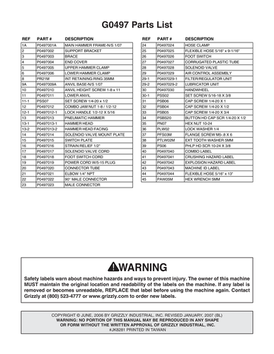 Part Diagram for G0497