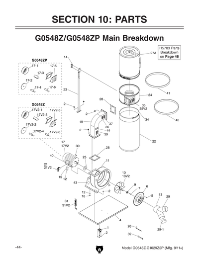 Part Diagram for G0548Z