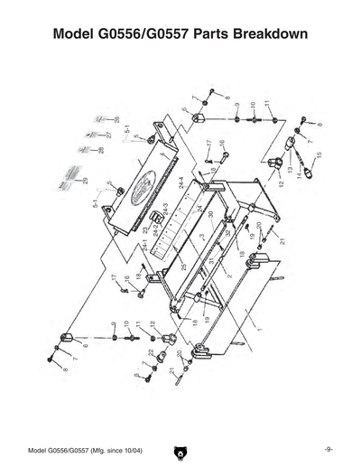 Part Diagram for G0557
