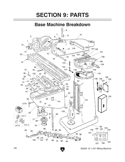 Part Diagram for G0559