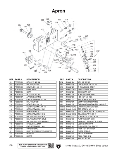 Part Diagram for G0602Z