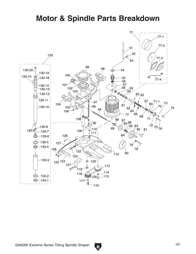 Part Diagram for G0608X