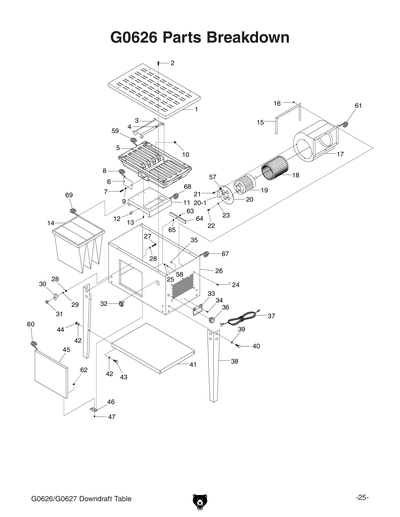Part Diagram for G0626