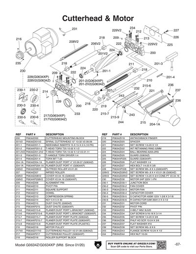 Part Diagram for G0634XP