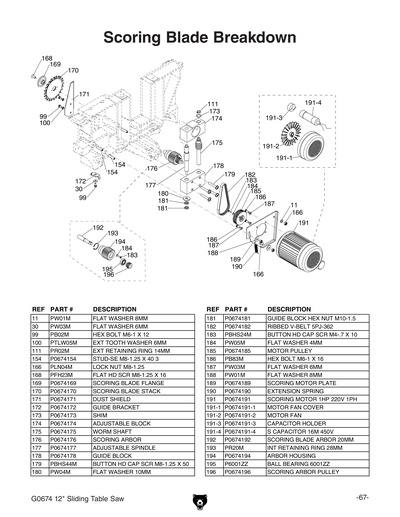 Part Diagram for G0674