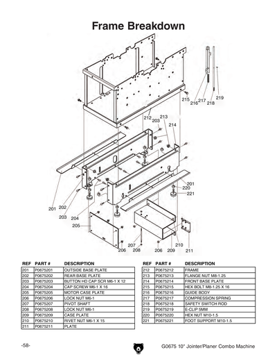 Part Diagram for G0675