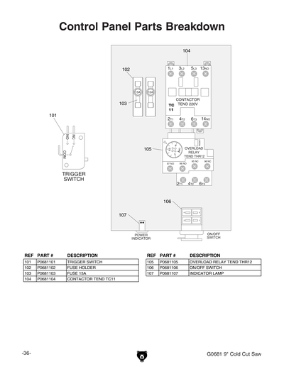 Part Diagram for G0681