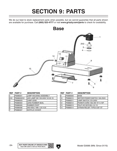 Part Diagram for G0686