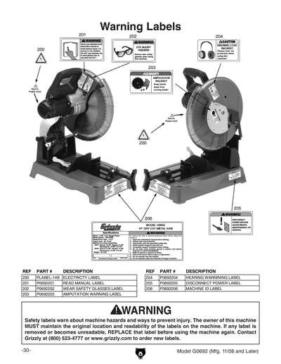 Part Diagram for G0692