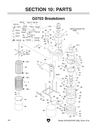 Part Diagram for G0703P