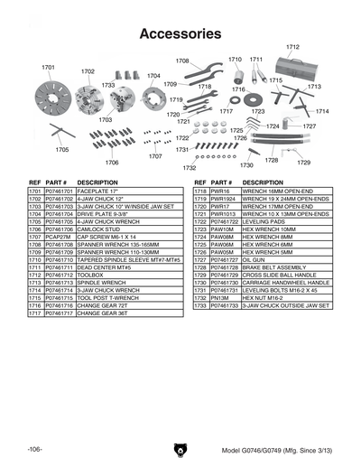 Part Diagram for G0749