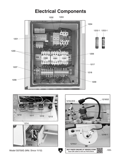 Part Diagram for G0750G