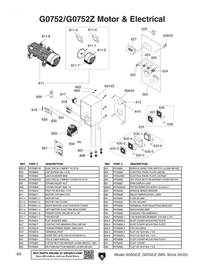 Part Diagram for G0752Z