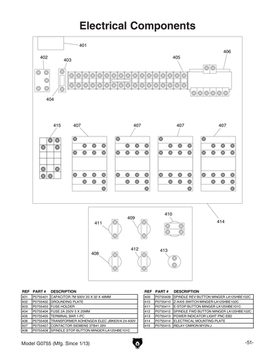 Part Diagram for G0755