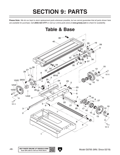 Part Diagram for G0795