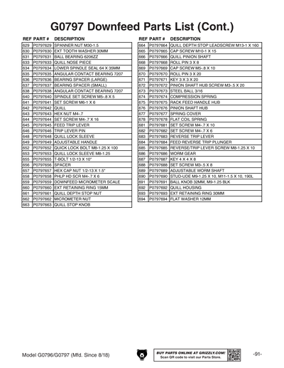 Part Diagram for G0797