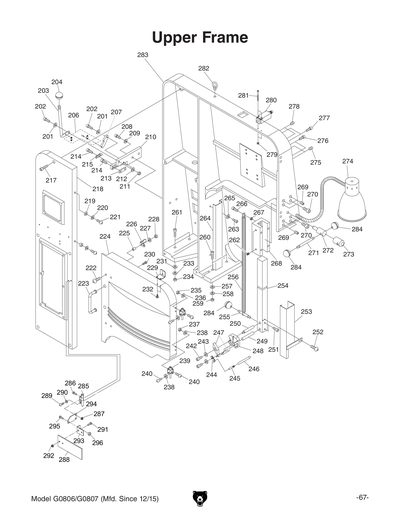 Part Diagram for G0807