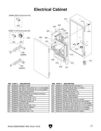 Part Diagram for G0807