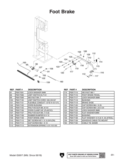 Part Diagram for G0817