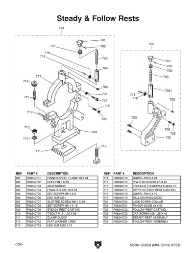 Part Diagram for G0824