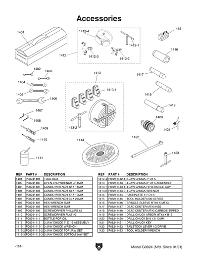 Part Diagram for G0824