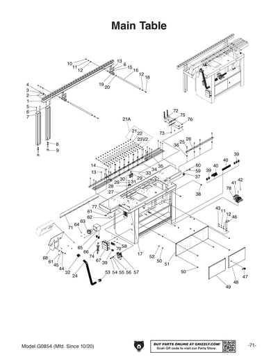 Part Diagram for G0854