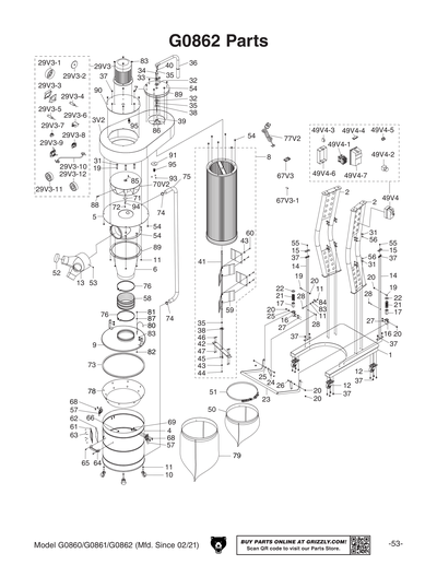 Part Diagram for G0860