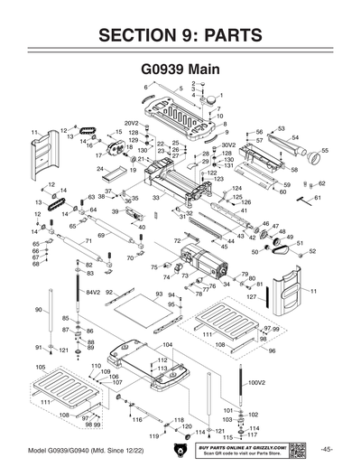 Part Diagram for G0939