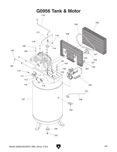 Part Diagram for G0954