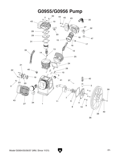 Part Diagram for G0955