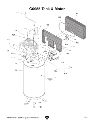Part Diagram for G0956