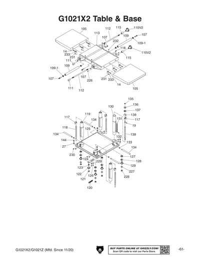 Part Diagram for G1021X2