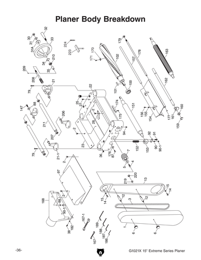 Part Diagram for G1021X