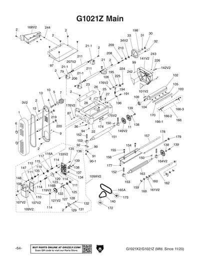 Part Diagram for G1021Z