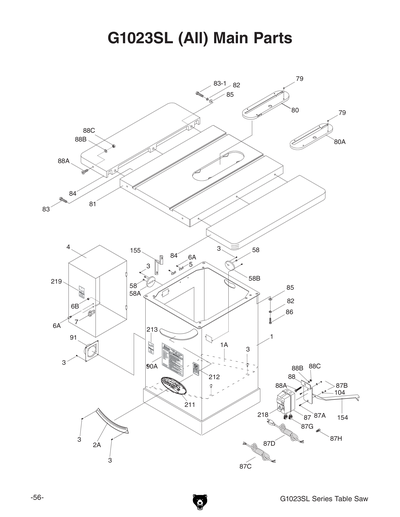 Part Diagram for G1023SLWX
