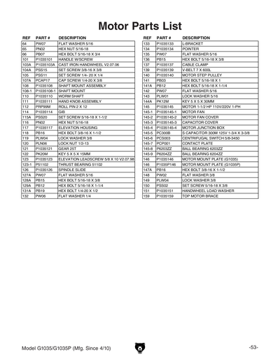 Part Diagram for G1035