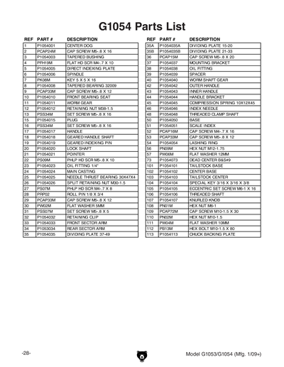 Part Diagram for G1053