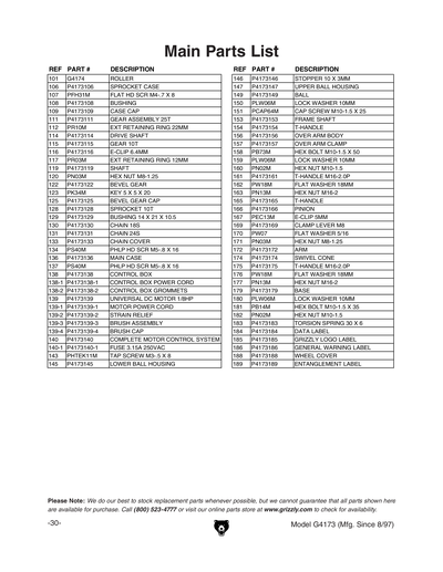 Part Diagram for G4173