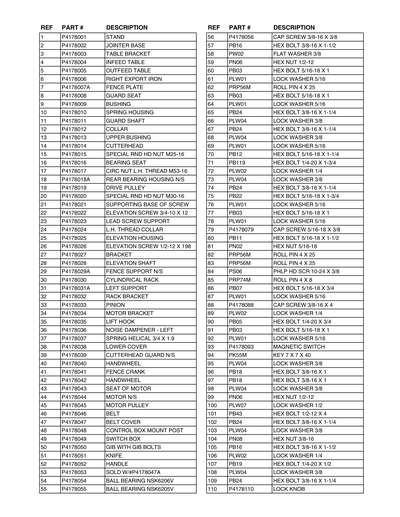 Part Diagram for G4178