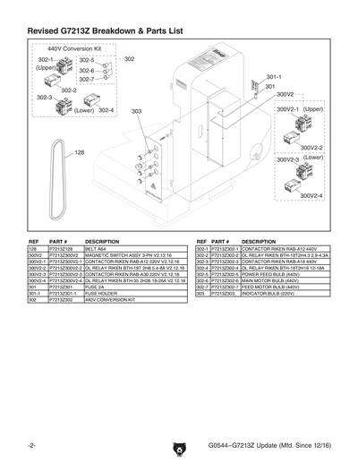 Parts for G7213Z 24