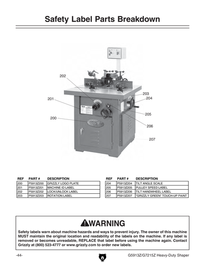Part Diagram for G7215Z