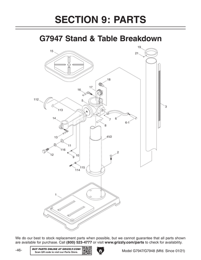 Part Diagram for G7947