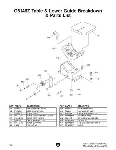 Part Diagram for G8146Z